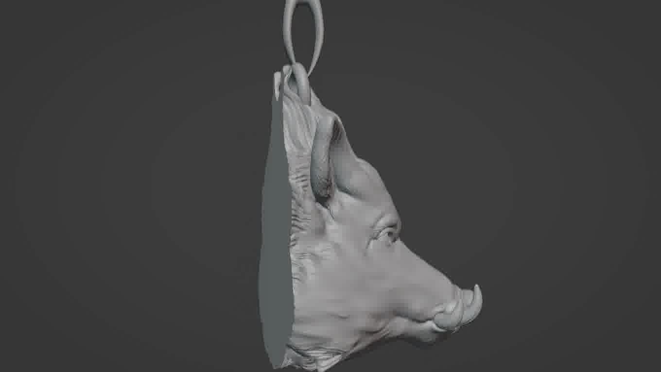 Pendant Pig 3D print model 3D print model_39