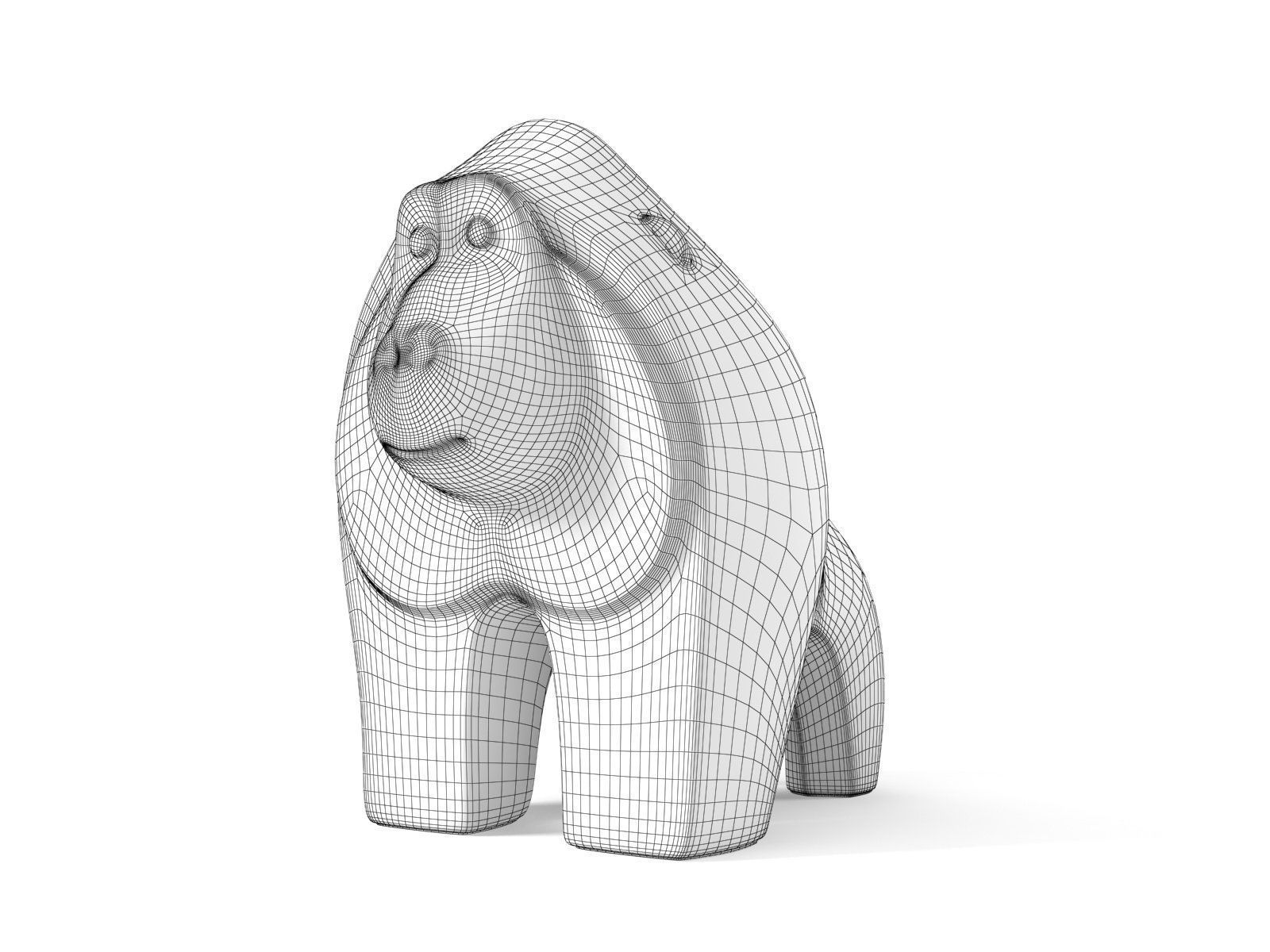 JONATHAN ADLER Ceramic Gorilla 3D model_5
