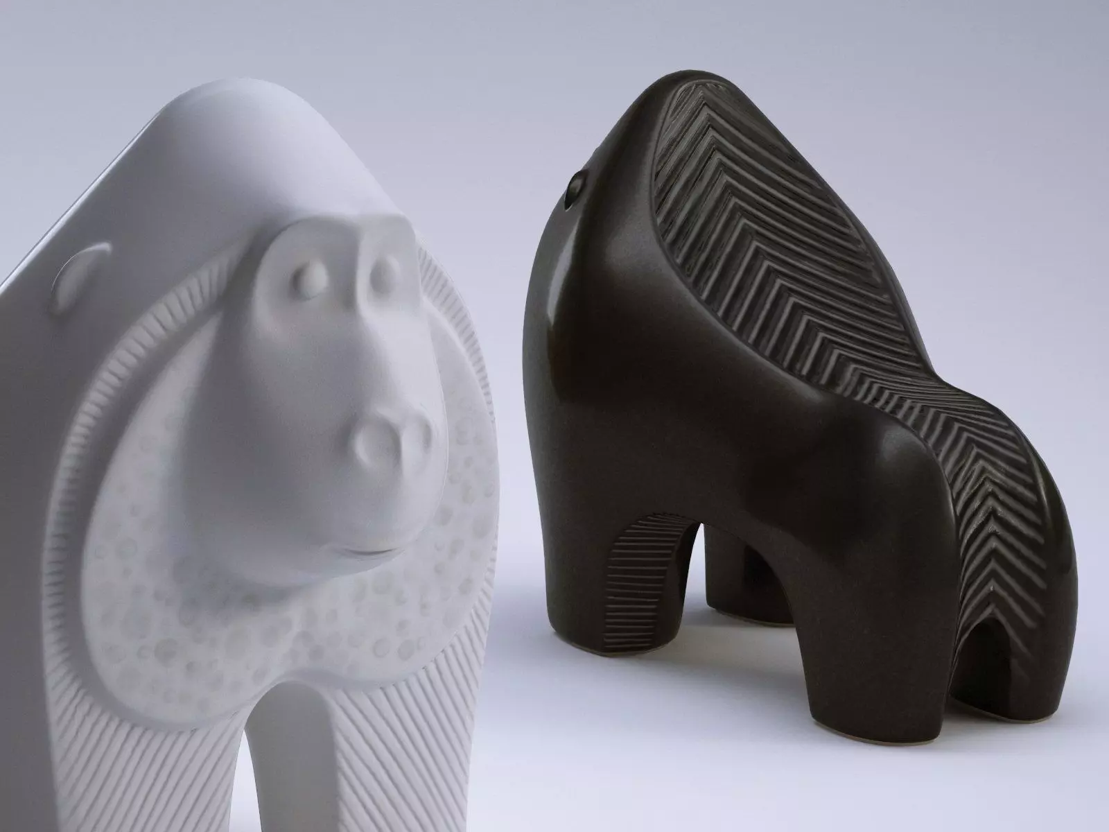 JONATHAN ADLER Ceramic Gorilla 3D model_0