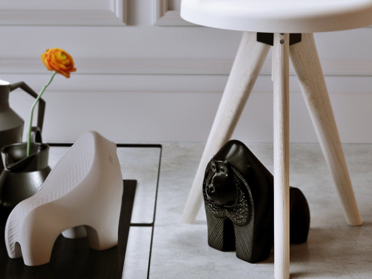 JONATHAN ADLER Ceramic Gorilla 3D model_4