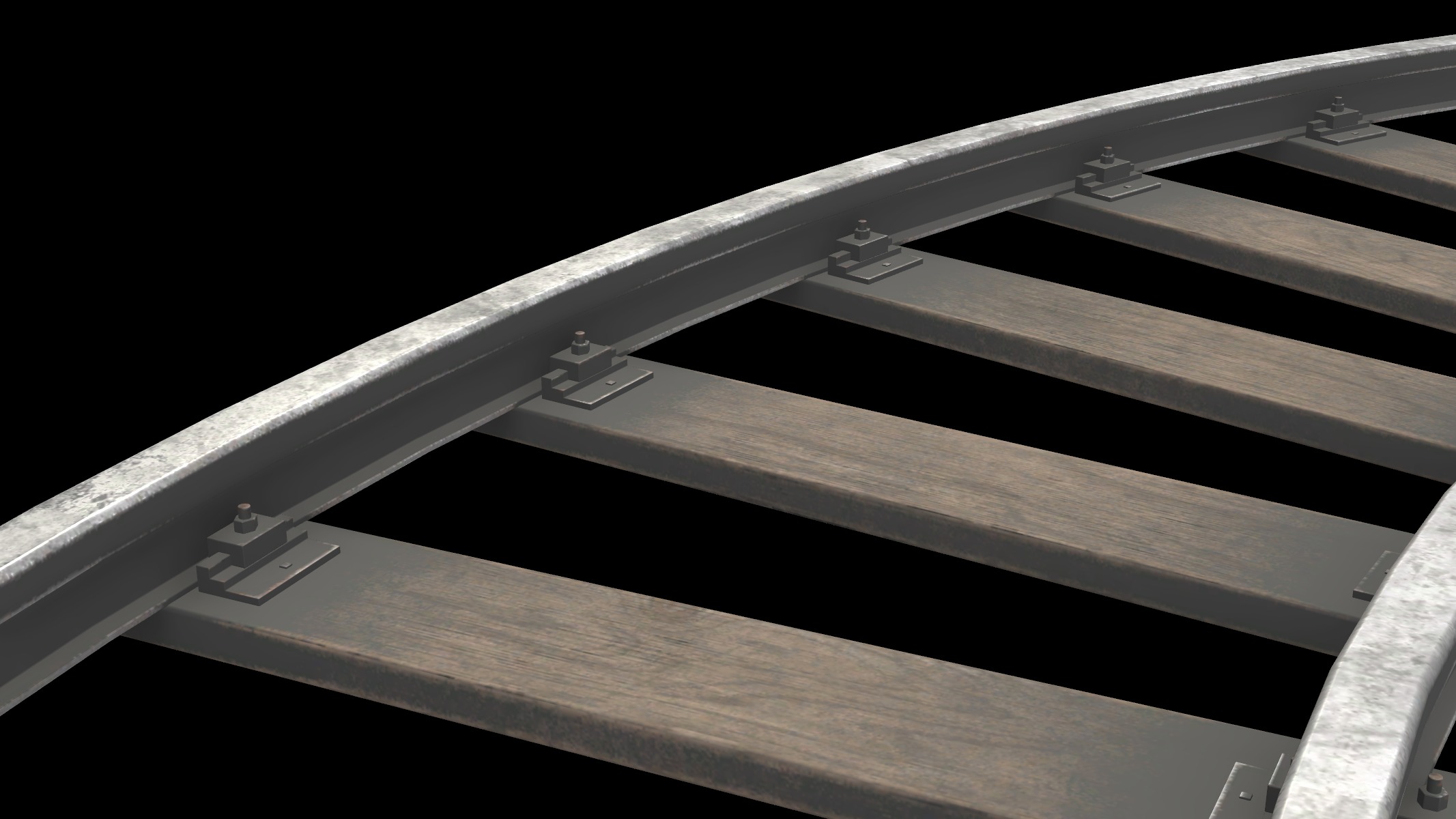 mine railroad track 03 3D model_4