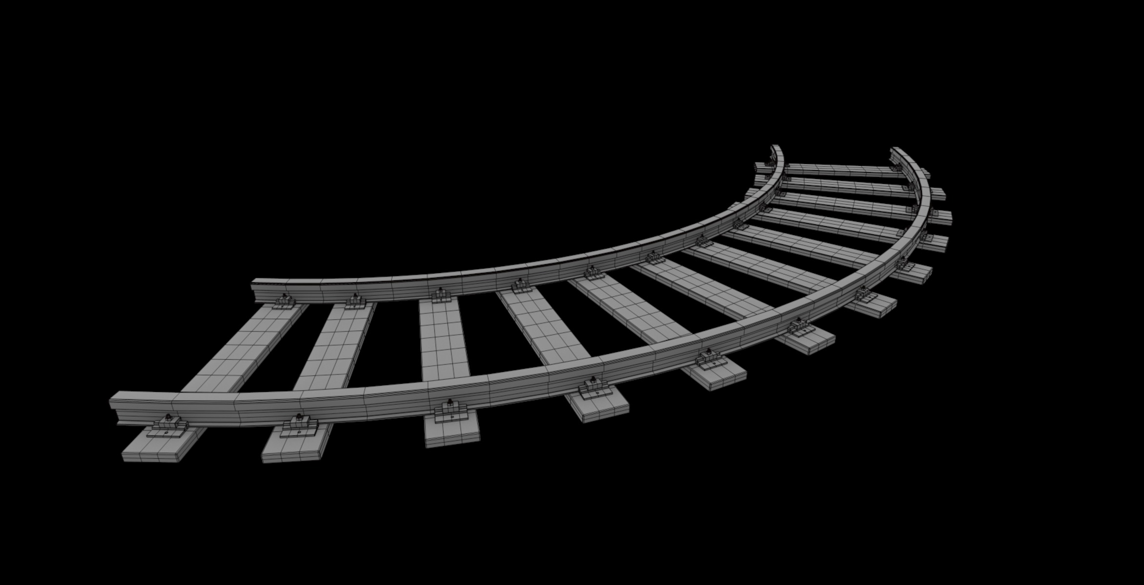 mine railroad track 03 3D model_5