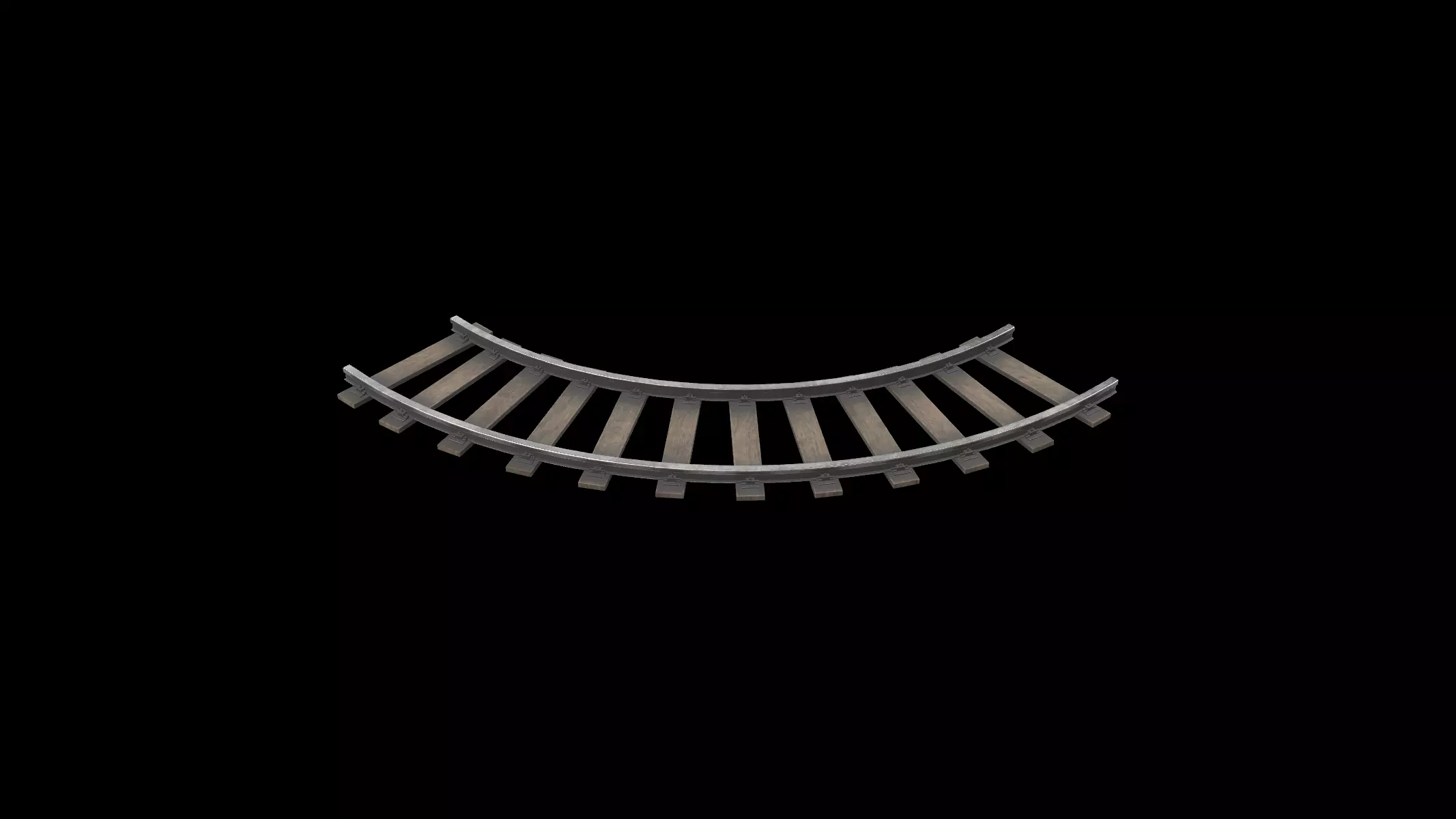 mine railroad track 03 3D model_0