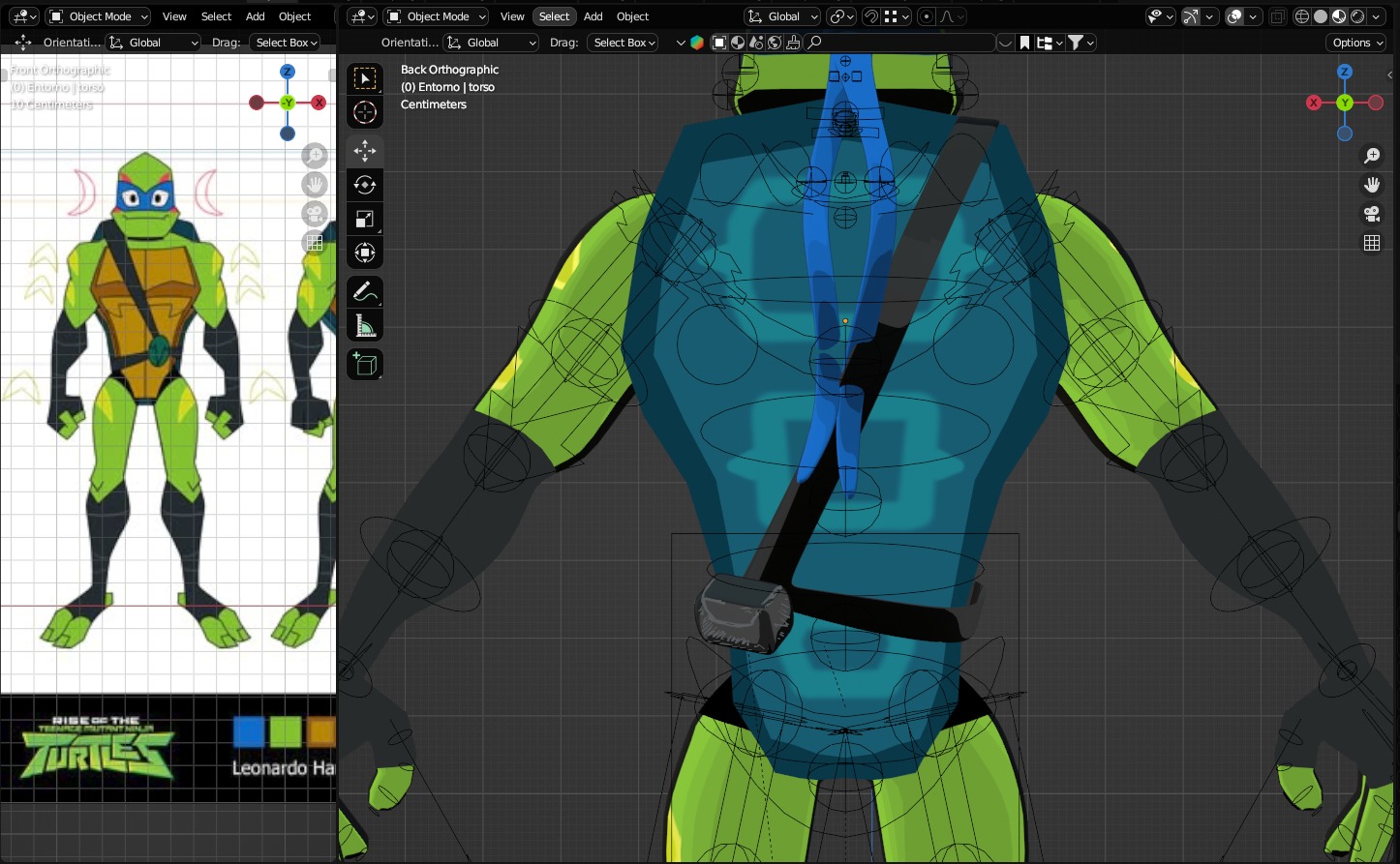 Leonardo Hamato Ninja Turtle ROTTMNT 3D model_10