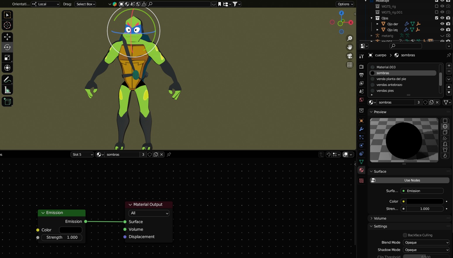 Leonardo Hamato Ninja Turtle ROTTMNT 3D model_27