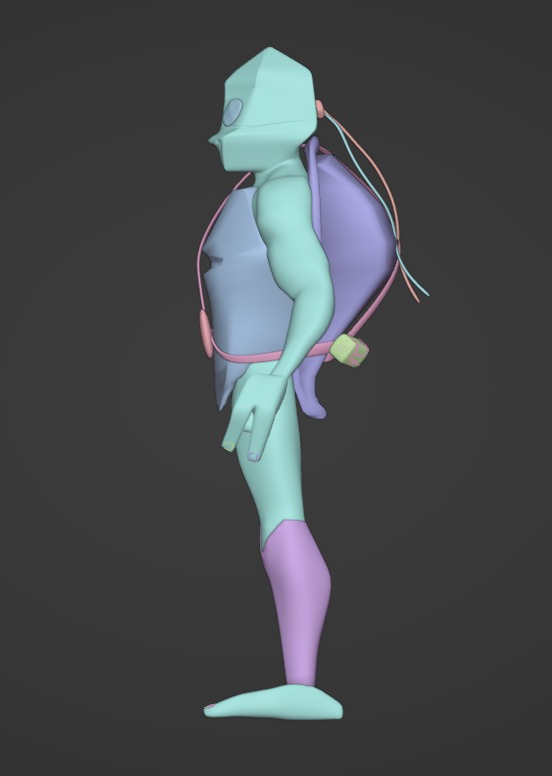 Leonardo Hamato Ninja Turtle ROTTMNT 3D model_14