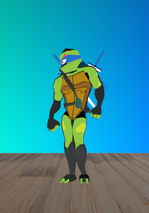 Leonardo Hamato Ninja Turtle ROTTMNT 3D model_3