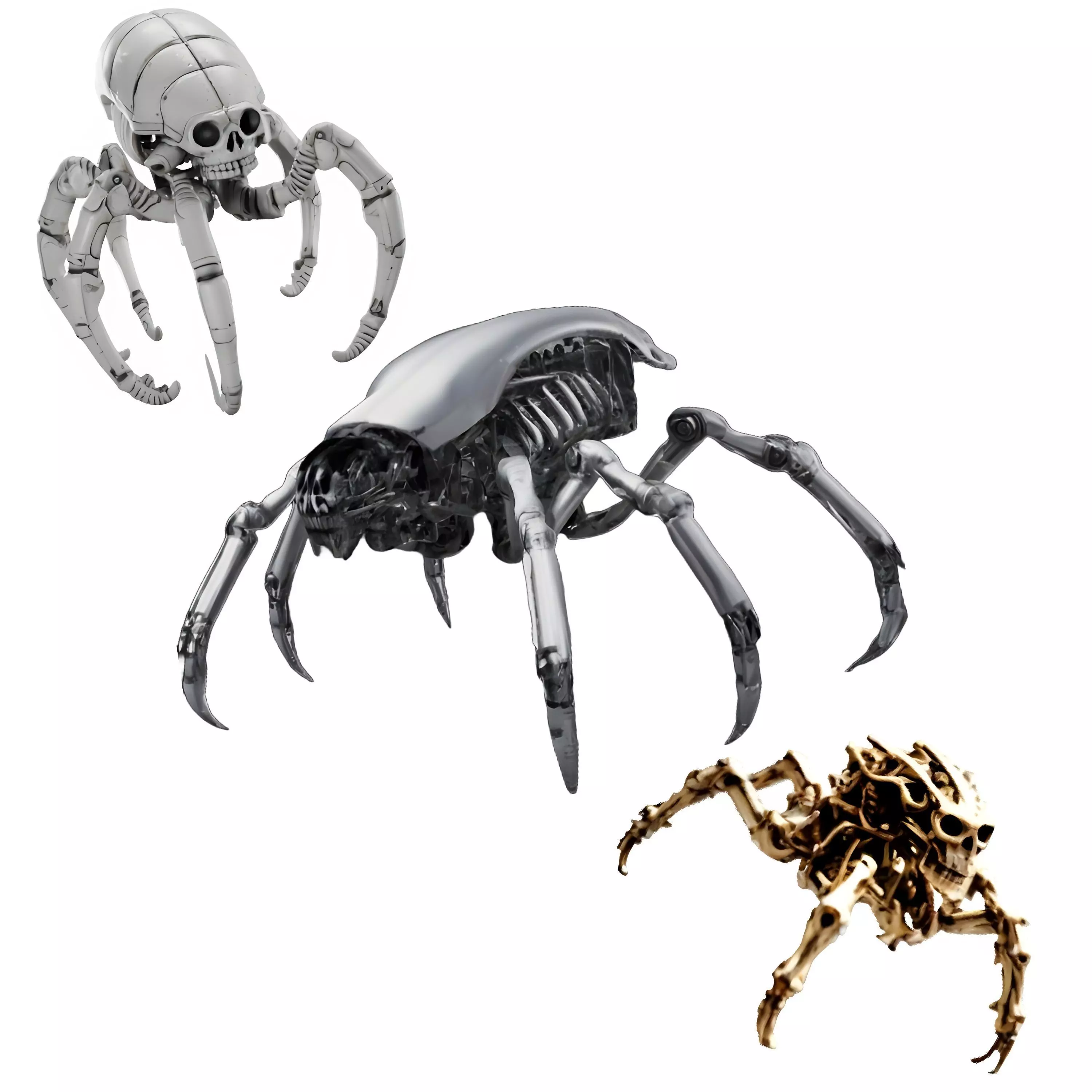 Skull Spider Automaton 3D print model_0
