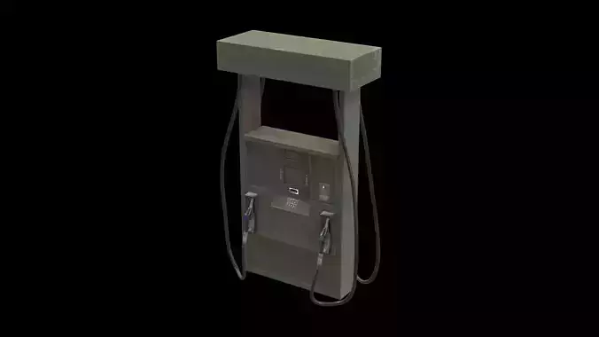 modern gas pump 01 3D model