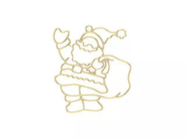 Santa Claus pendant 3D print model_0