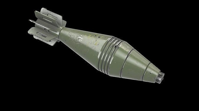 mortar round 3D model
