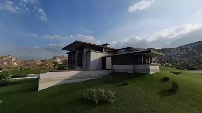 Casa Scene-villa-modern house 3D model