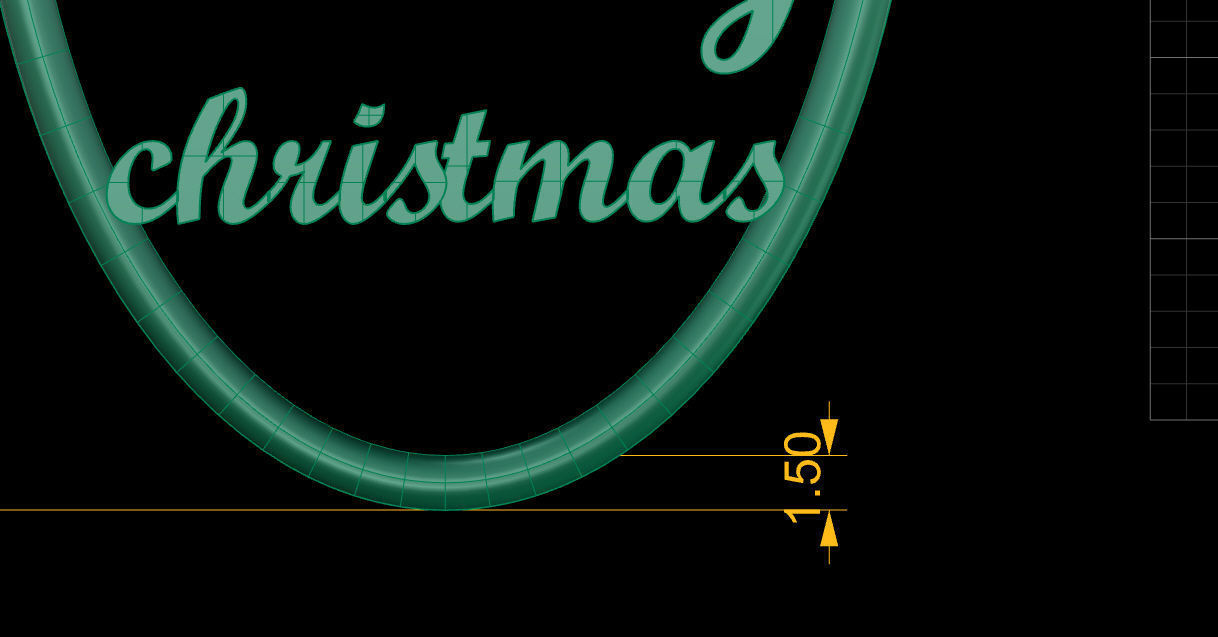 merry christmas pendant 3D print model_7