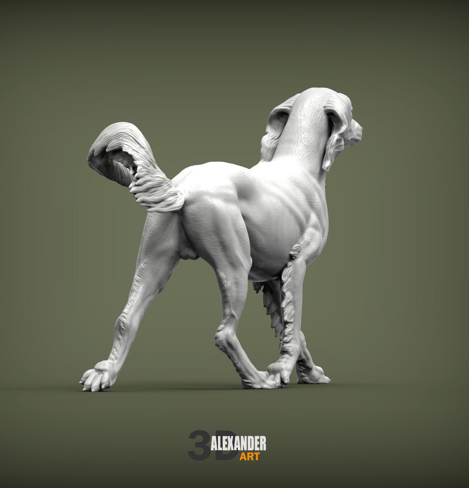 saluki runs 3D print model_6