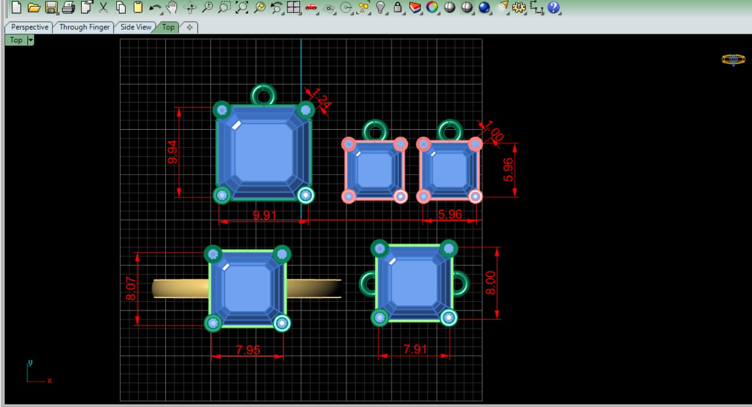 Square set 3D print model_4