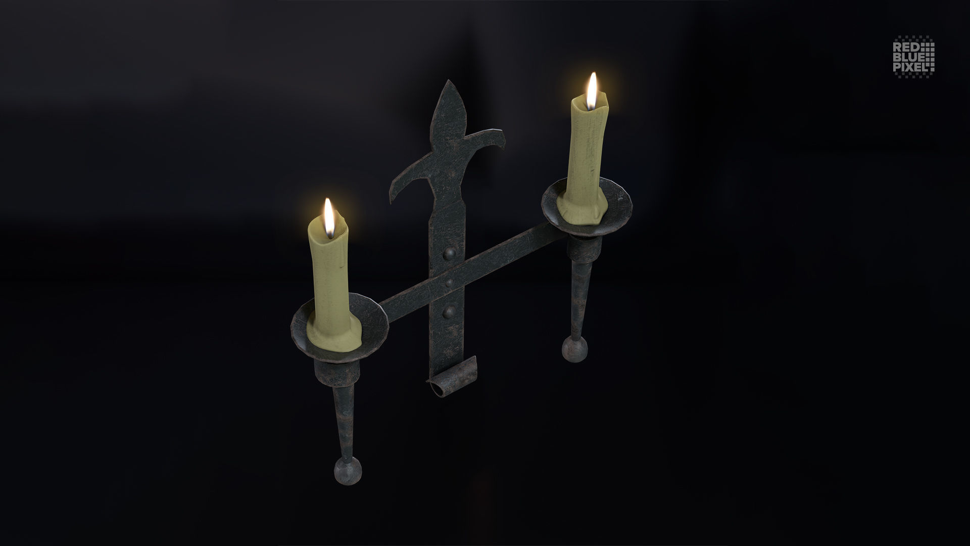 Candle Stand 06 Low-poly 3D model_4