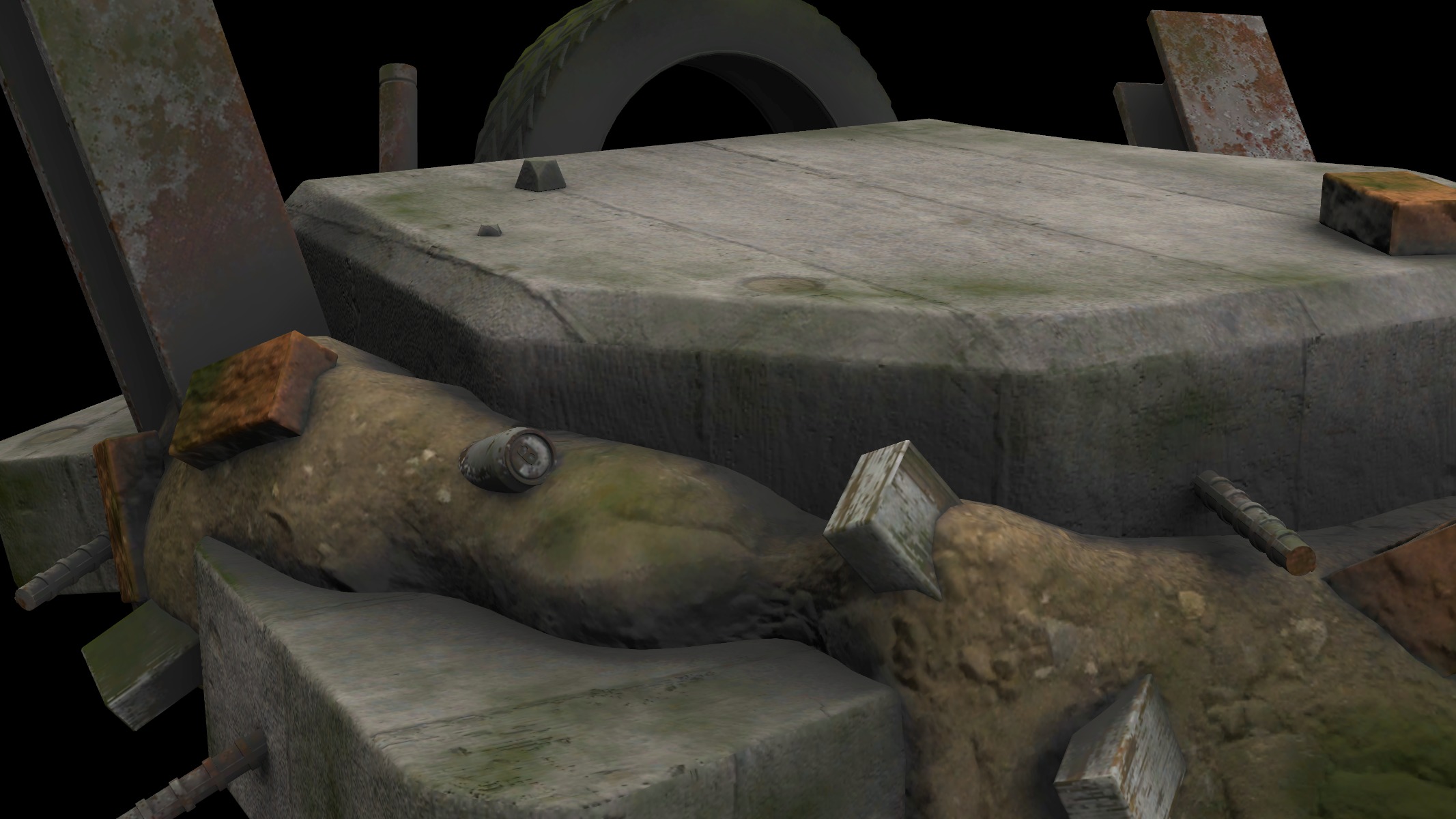 pedestal landfill 3D model_4