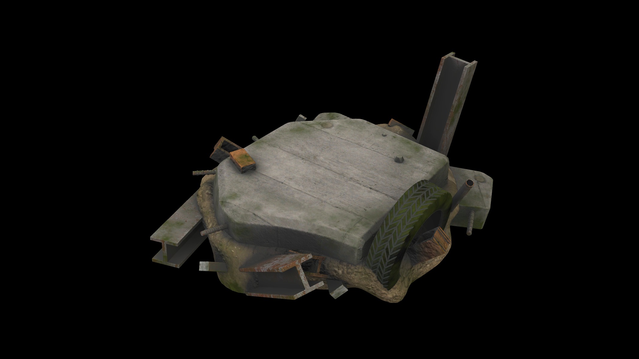 pedestal landfill 3D model_3
