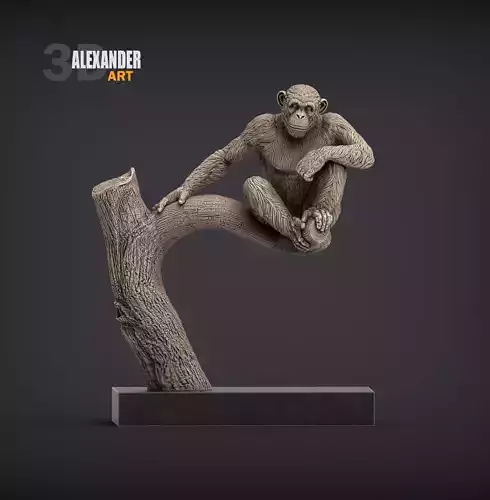 chimpanzee 3D print model