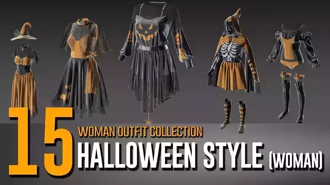 15 Woman Halloween Style Wear Collection- VOL 22