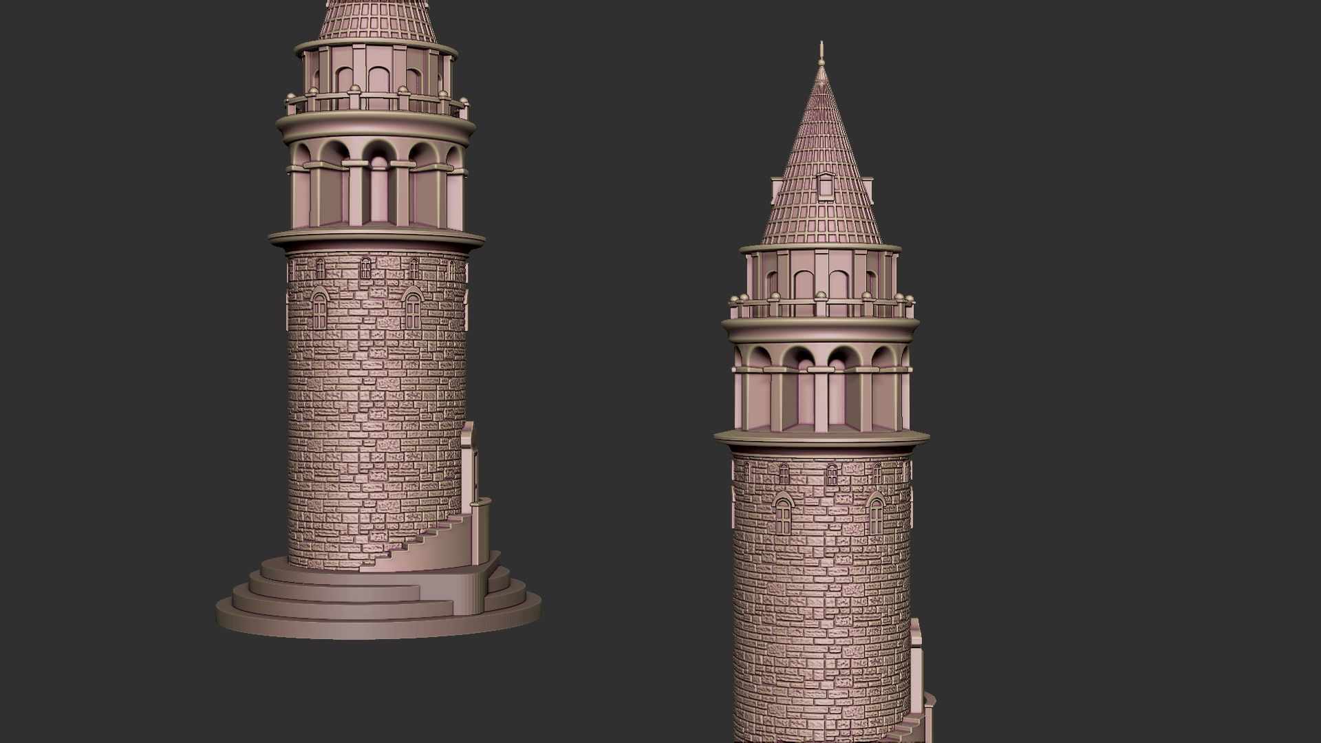 Galata Tower 3D print model_2