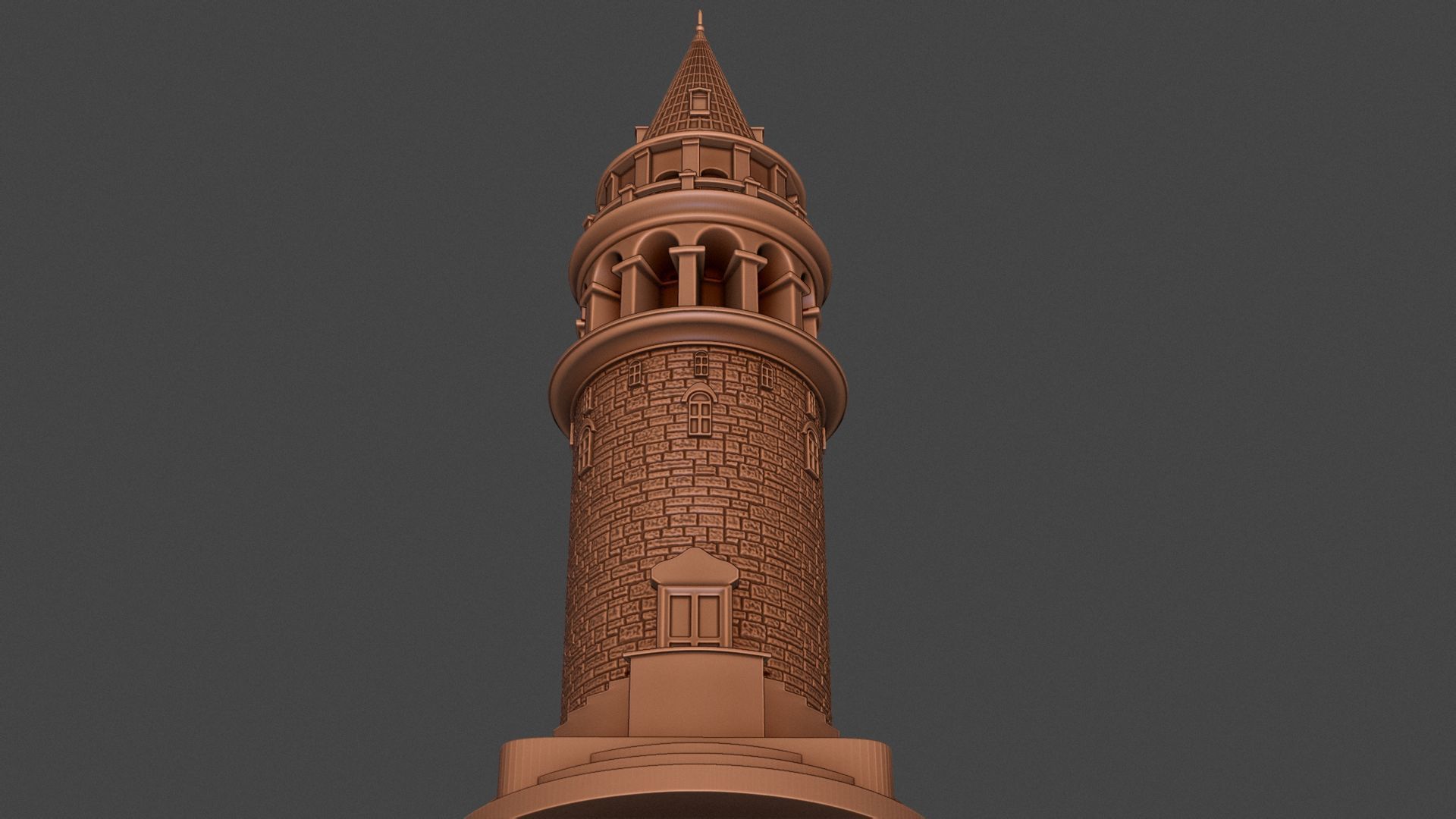 Galata Tower 3D print model_7