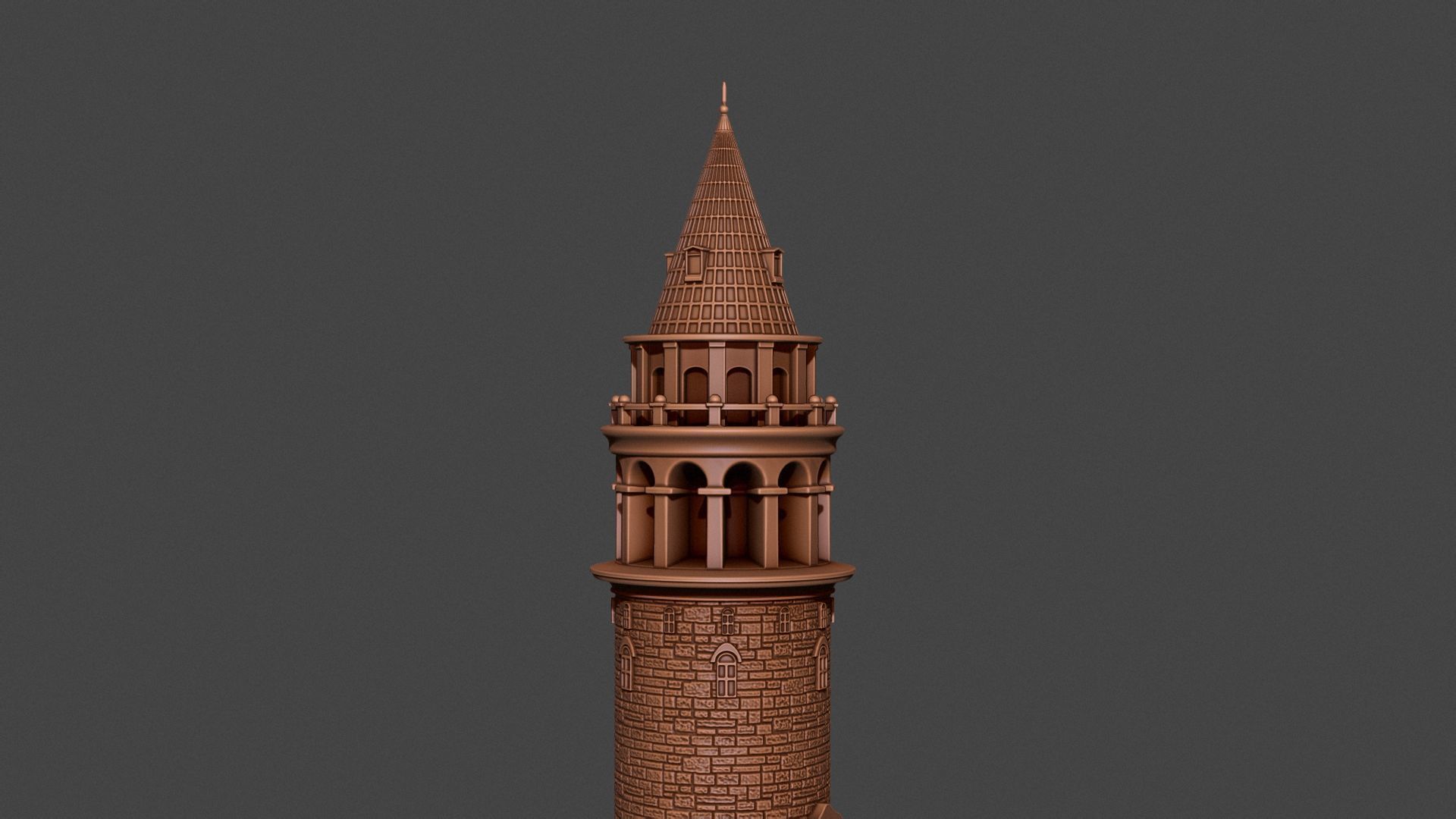 Galata Tower 3D print model_4