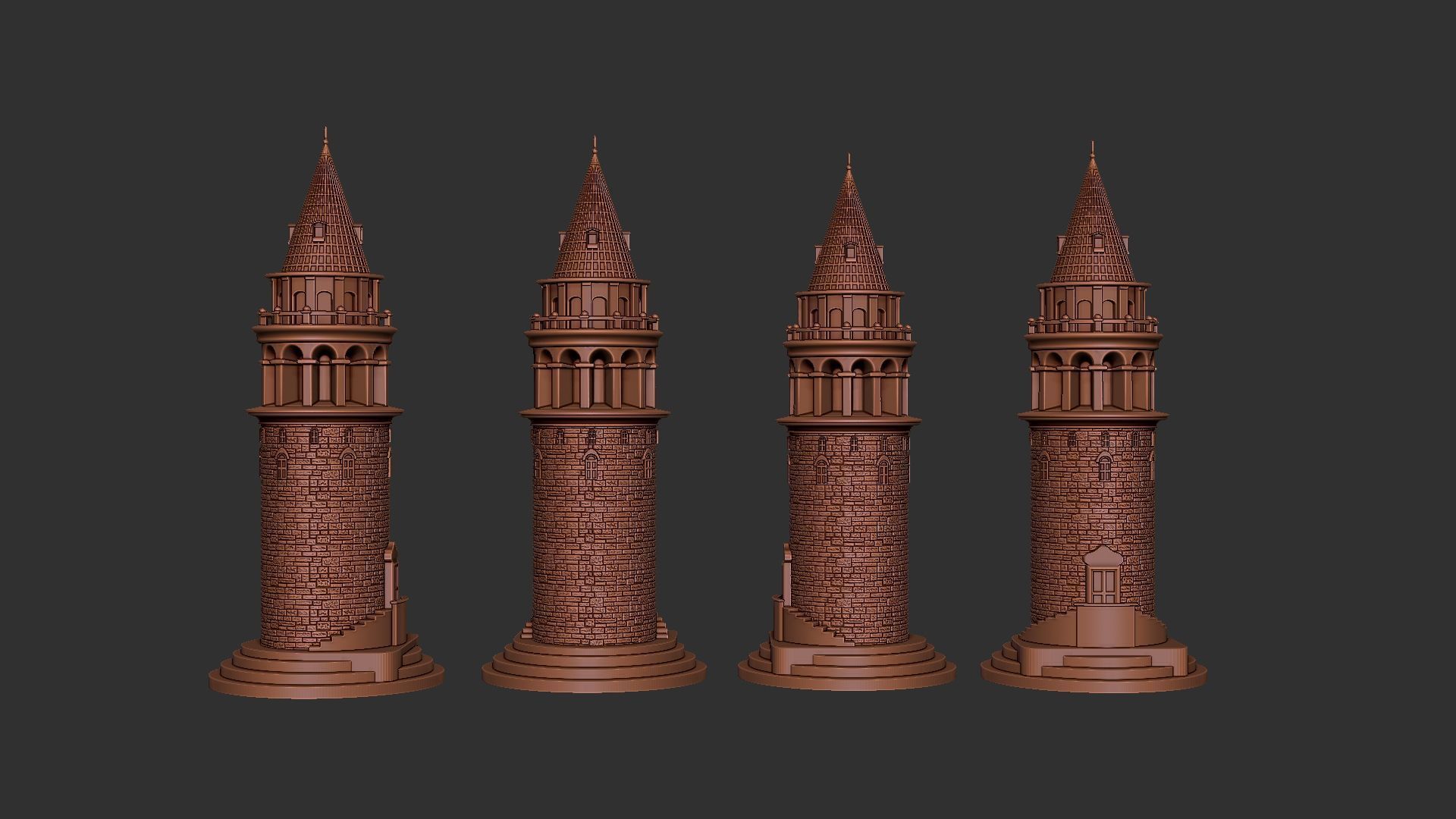Galata Tower 3D print model_6