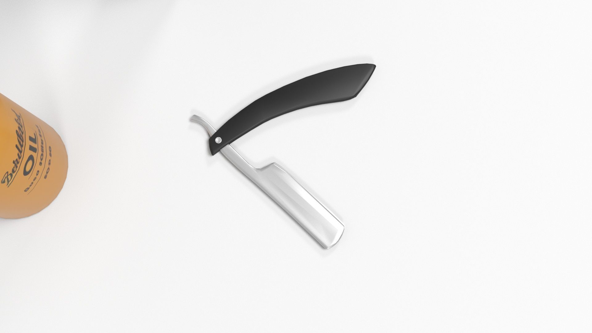 Barber shop Props Low-poly 3D model_9