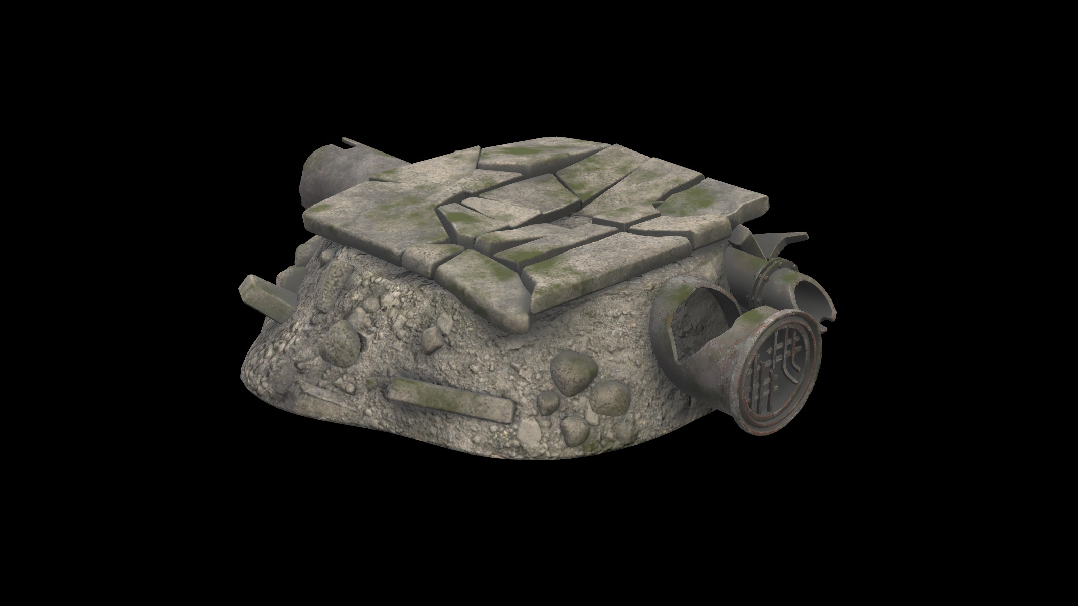pedestal sewer 3D model_2