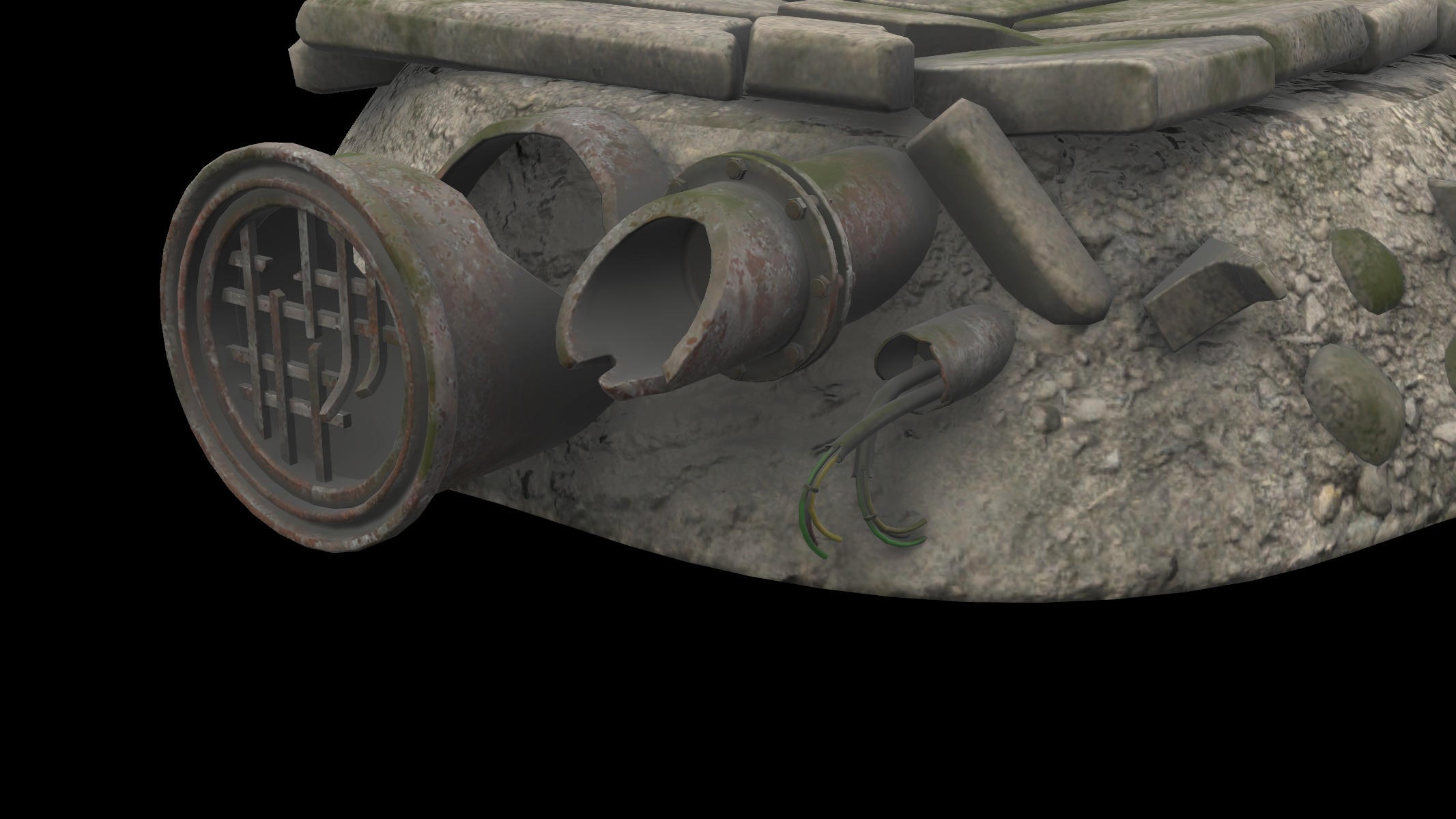 pedestal sewer 3D model_4