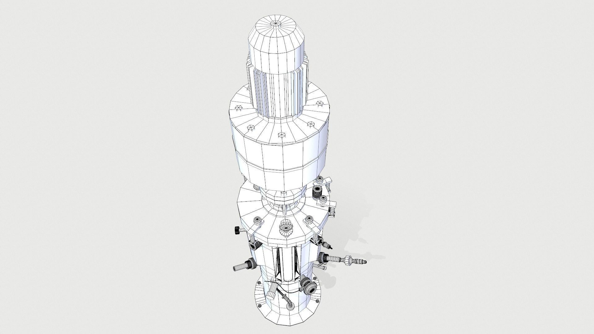 Fermenter Machine Low-poly 3D model_17