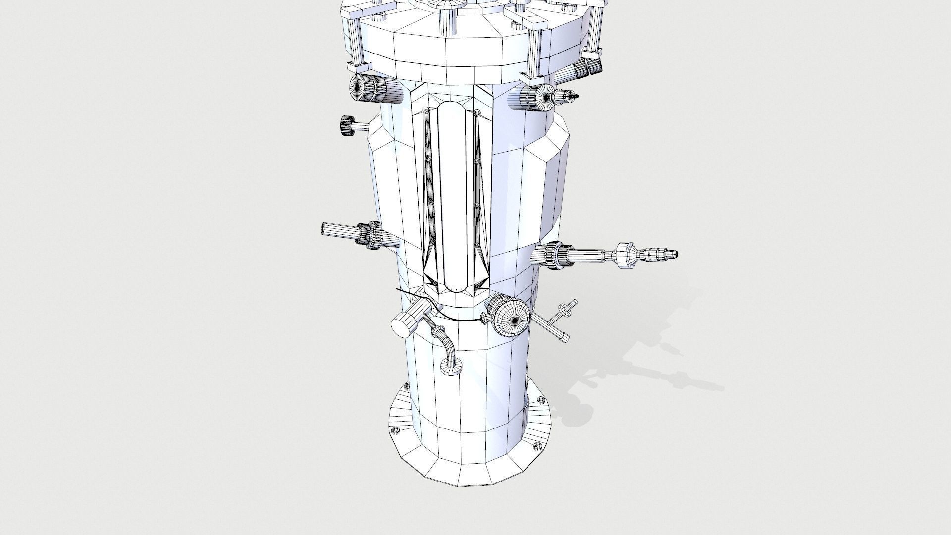 Fermenter Machine Low-poly 3D model_14