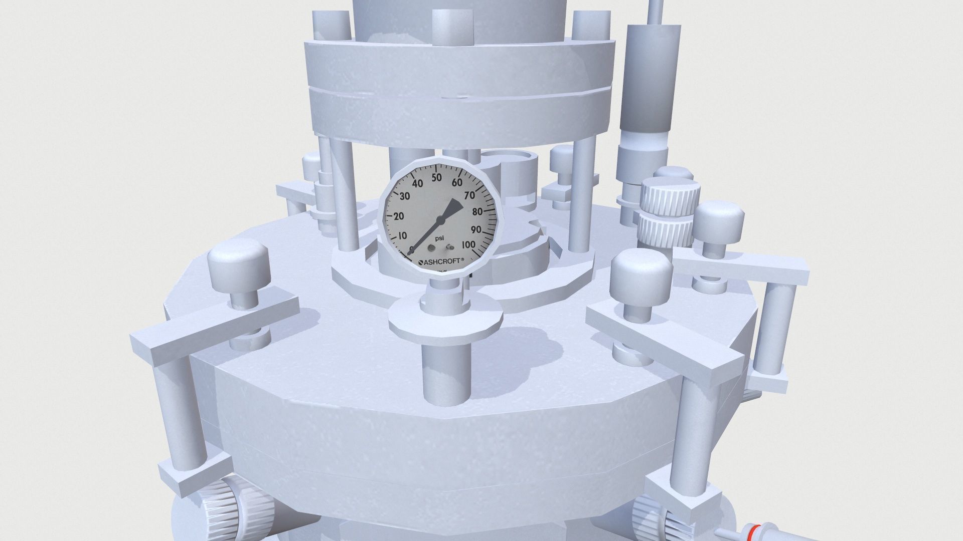 Fermenter Machine Low-poly 3D model_8