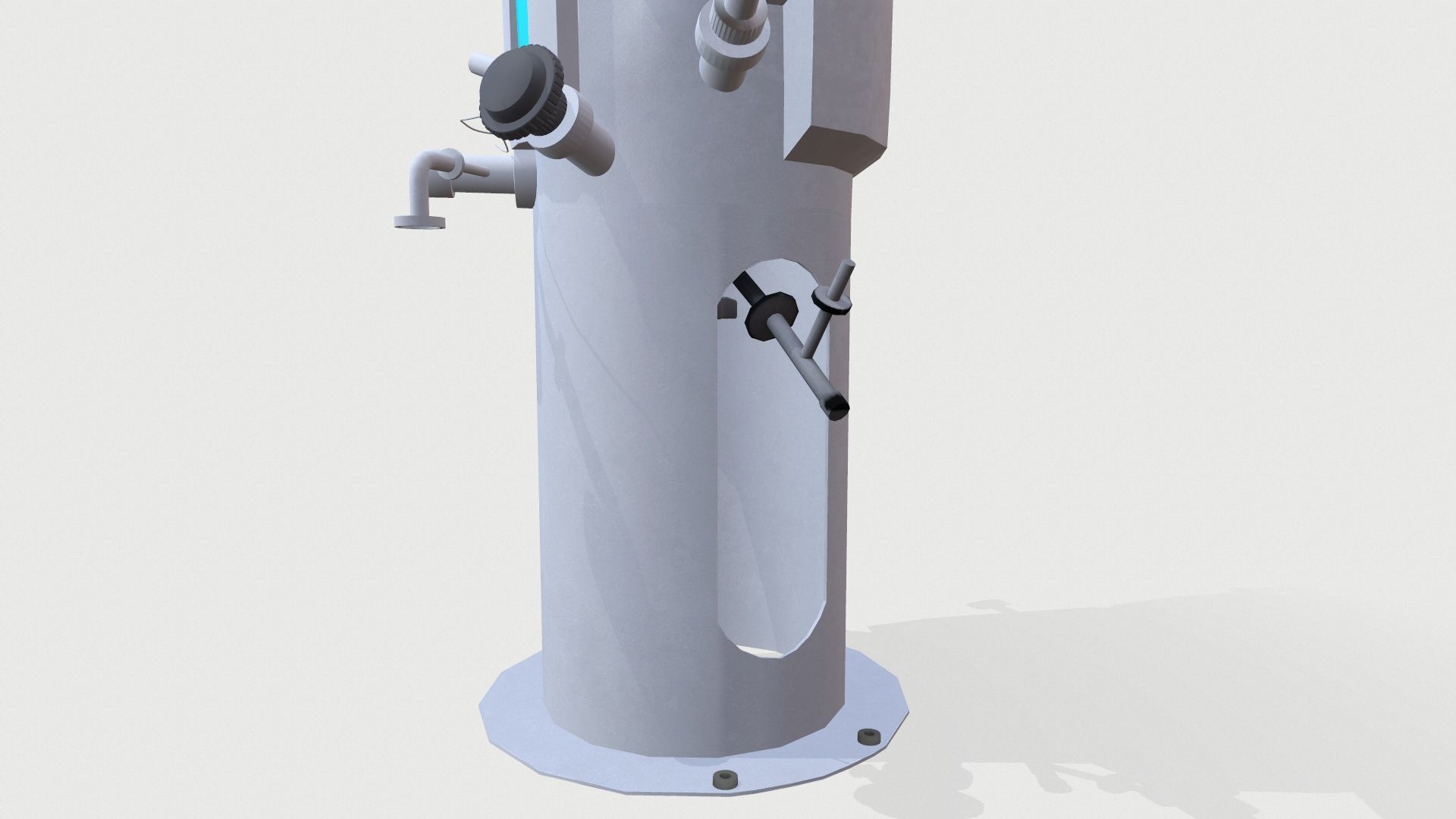 Fermenter Machine Low-poly 3D model_4