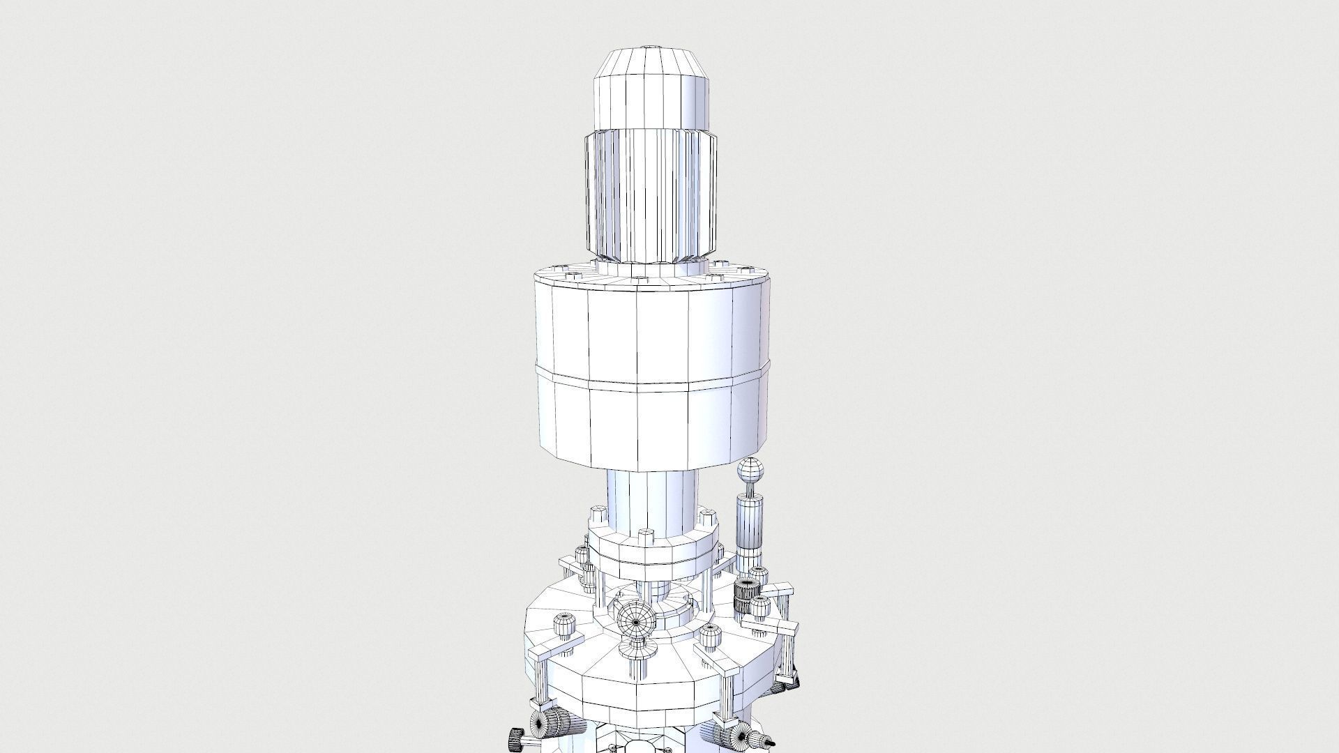 Fermenter Machine Low-poly 3D model_16