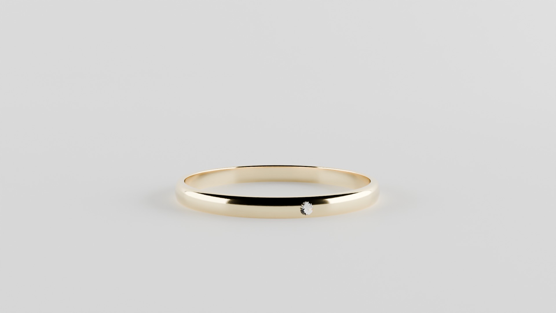 female ring size 15 with stone 1mm 3D print model_4