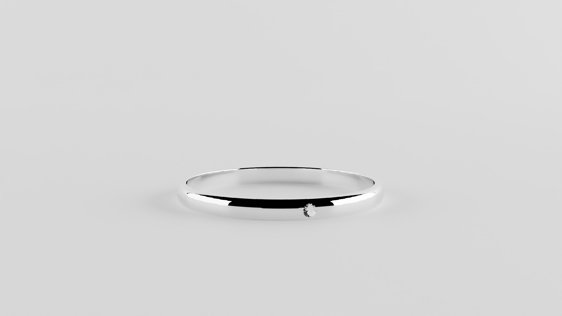 female ring size 15 with stone 1mm 3D print model_5