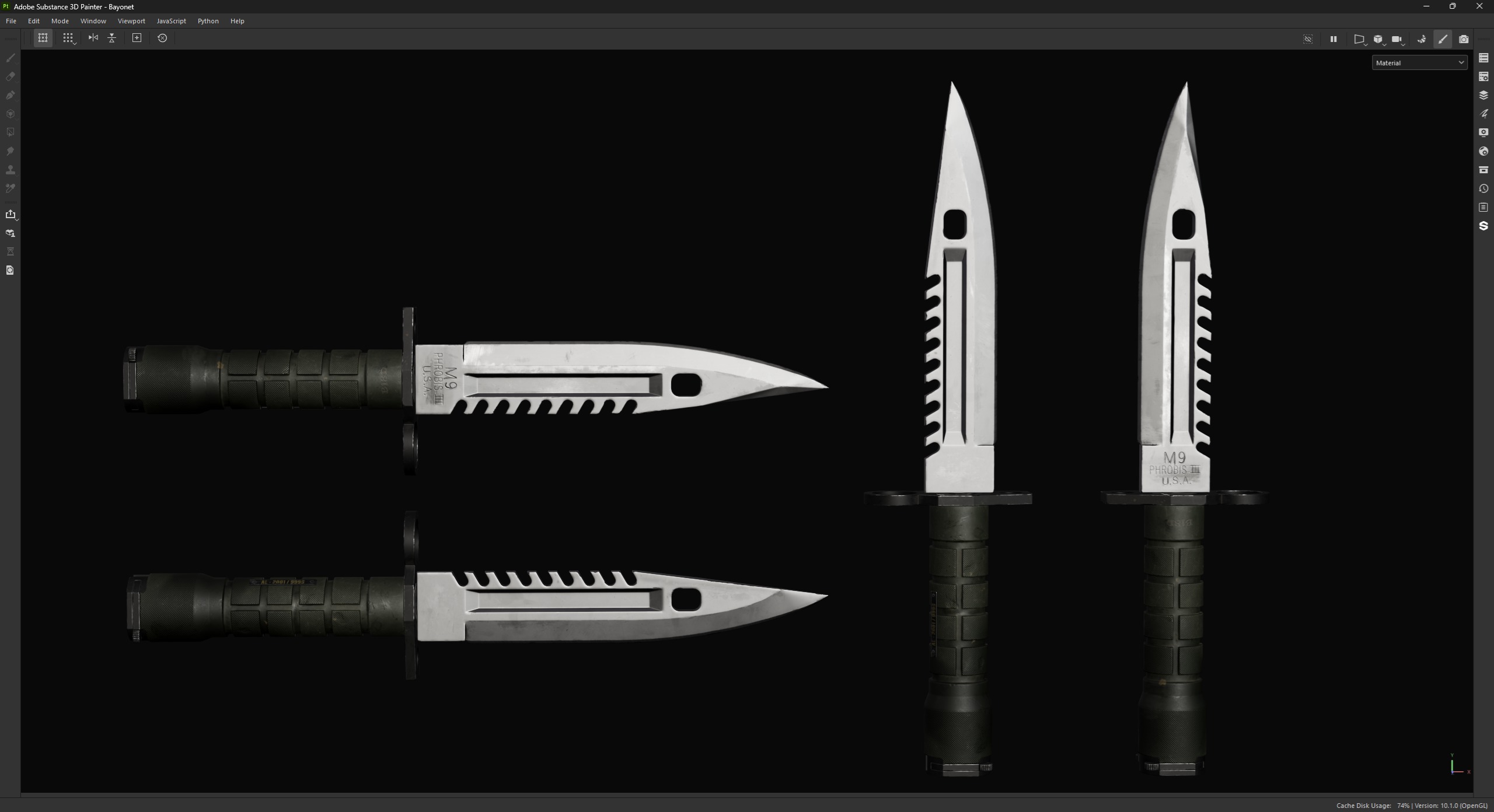 M9 Bayonet Gameready Model Low-poly 3D model_4