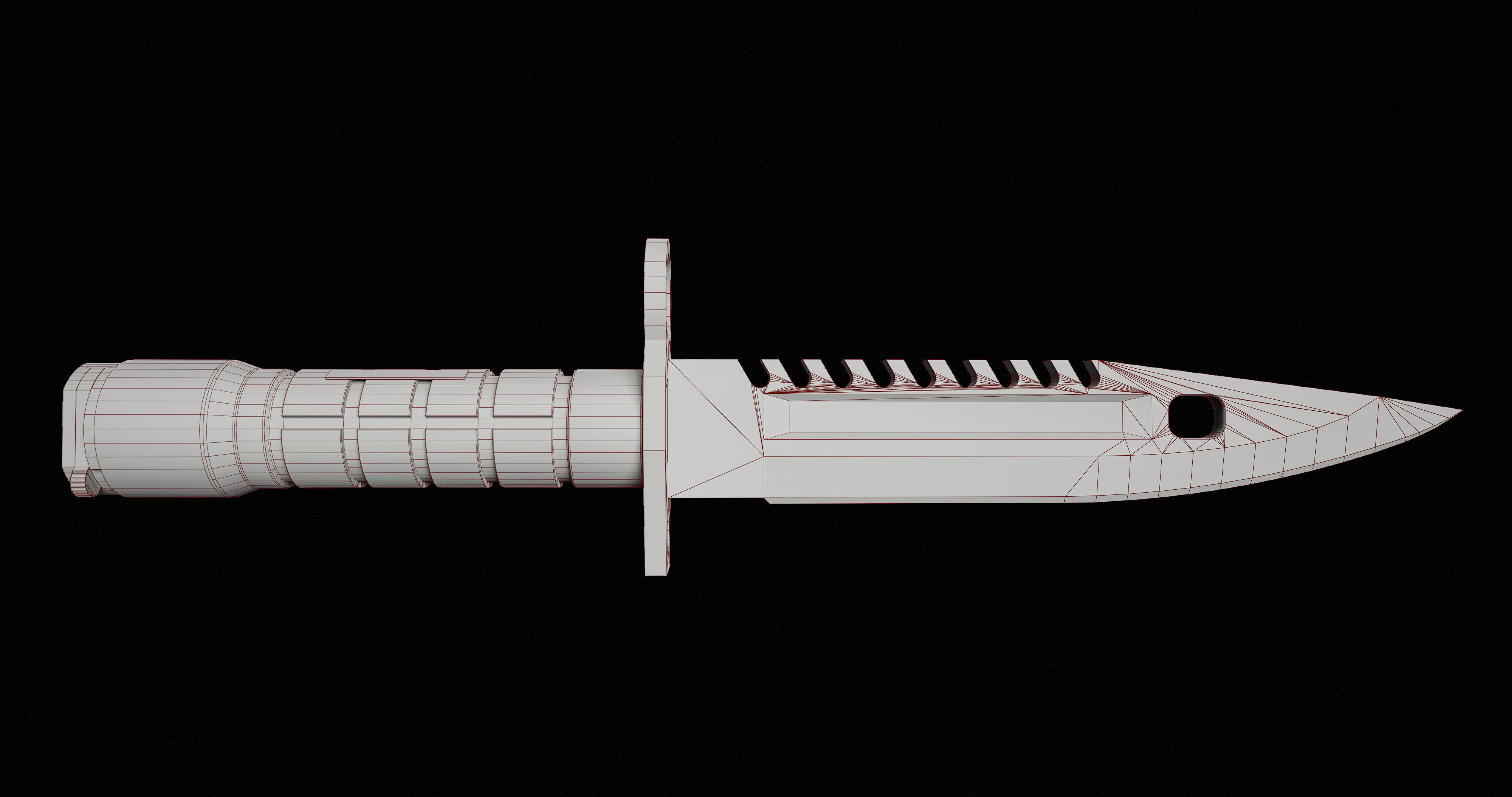 M9 Bayonet Gameready Model Low-poly 3D model_12