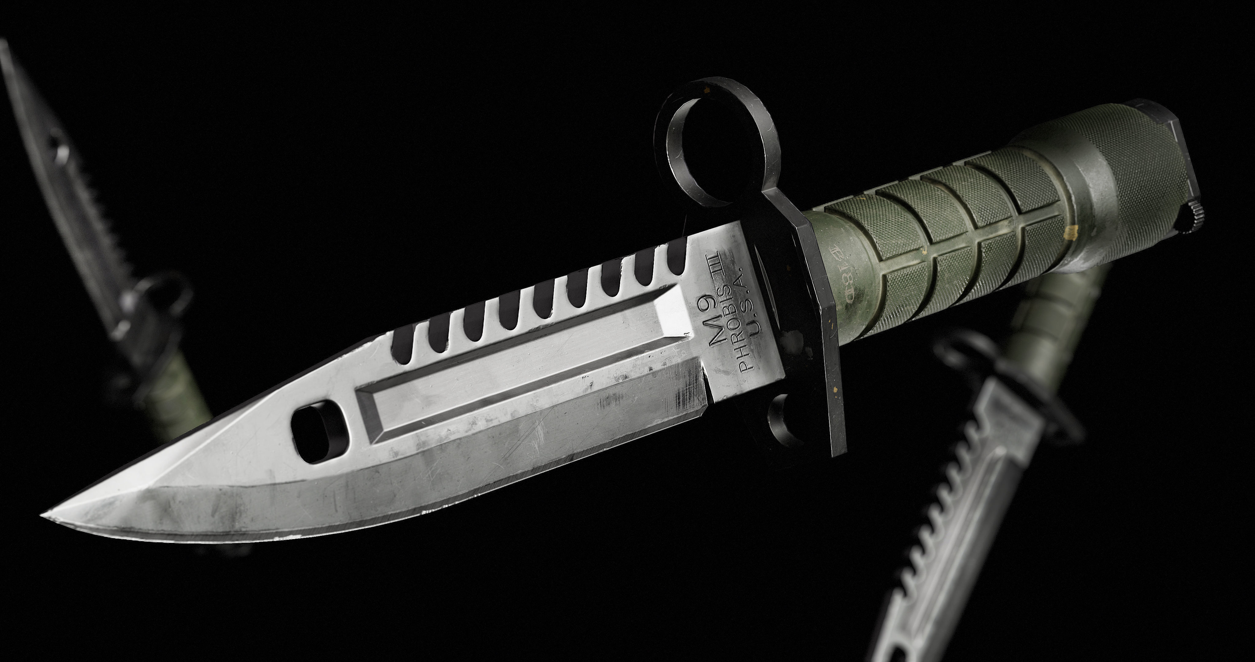 M9 Bayonet Gameready Model Low-poly 3D model_3