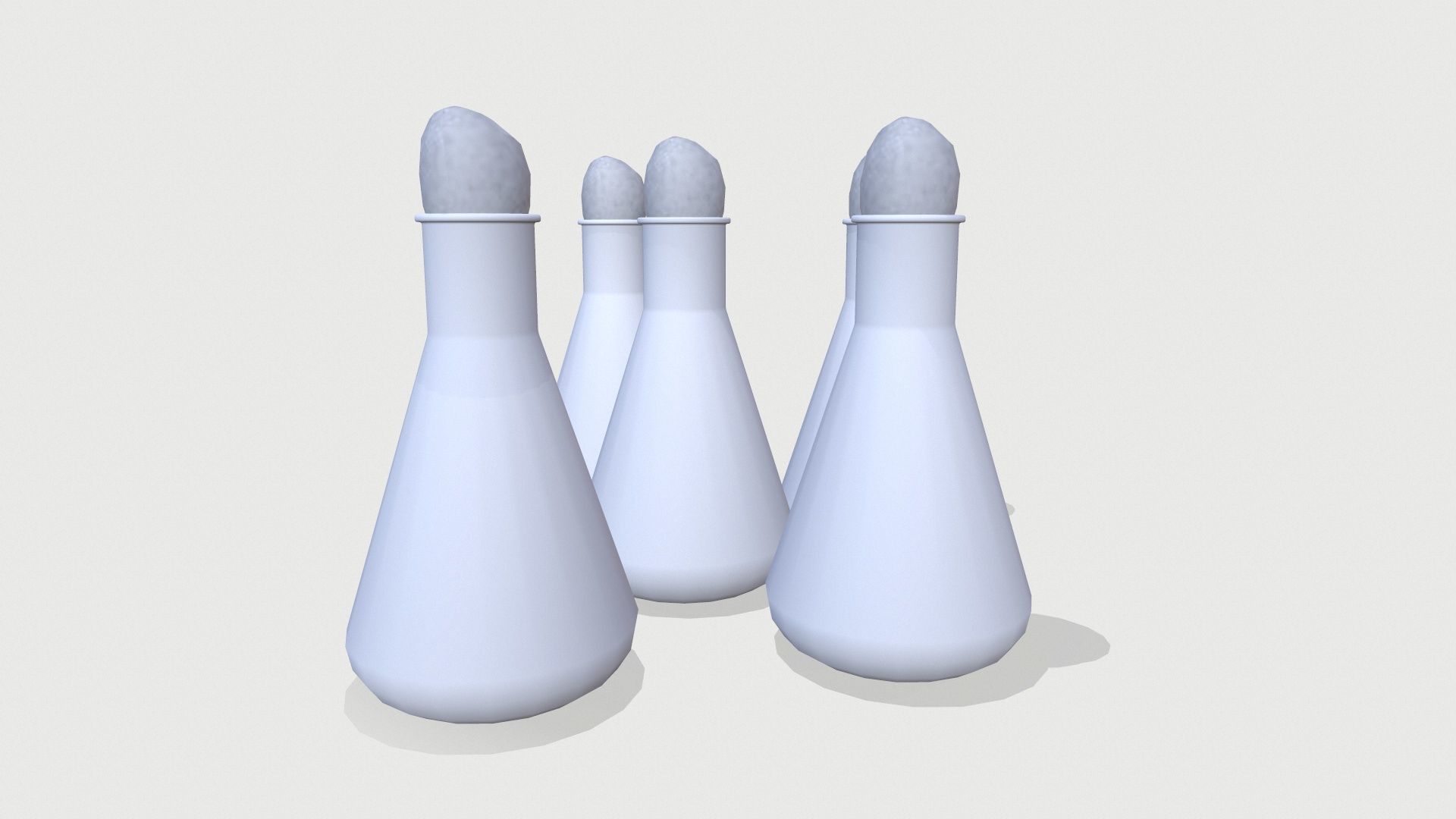 Flask Bottle Low-poly 3D model_2