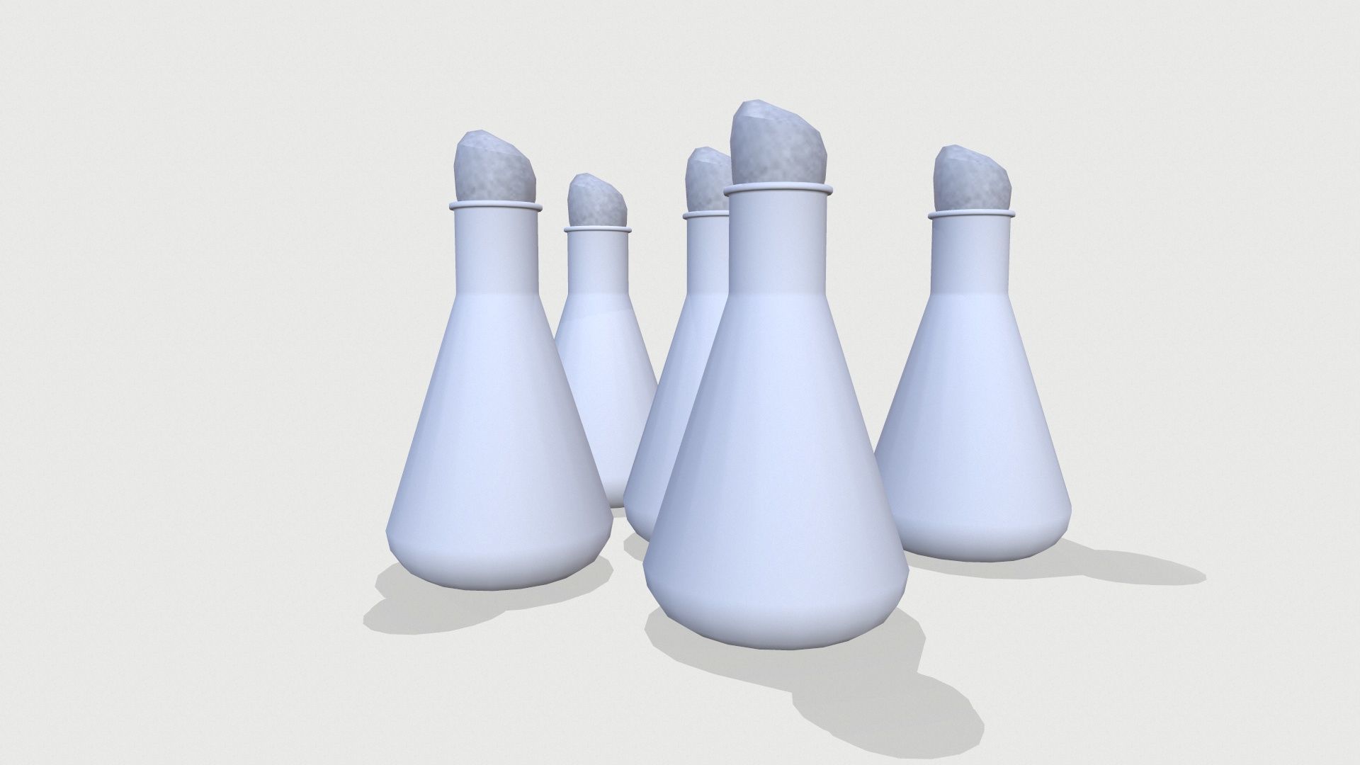 Flask Bottle Low-poly 3D model_7