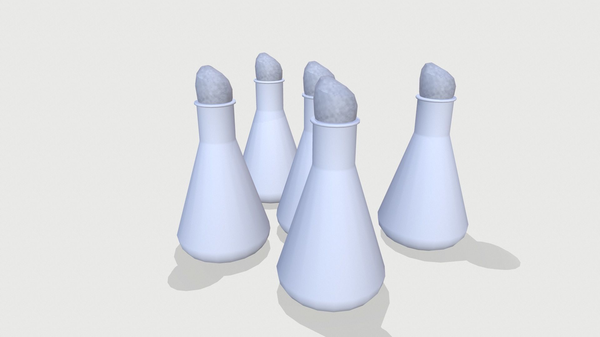 Flask Bottle Low-poly 3D model_6