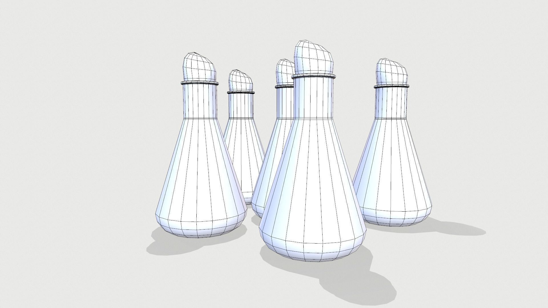 Flask Bottle Low-poly 3D model_8