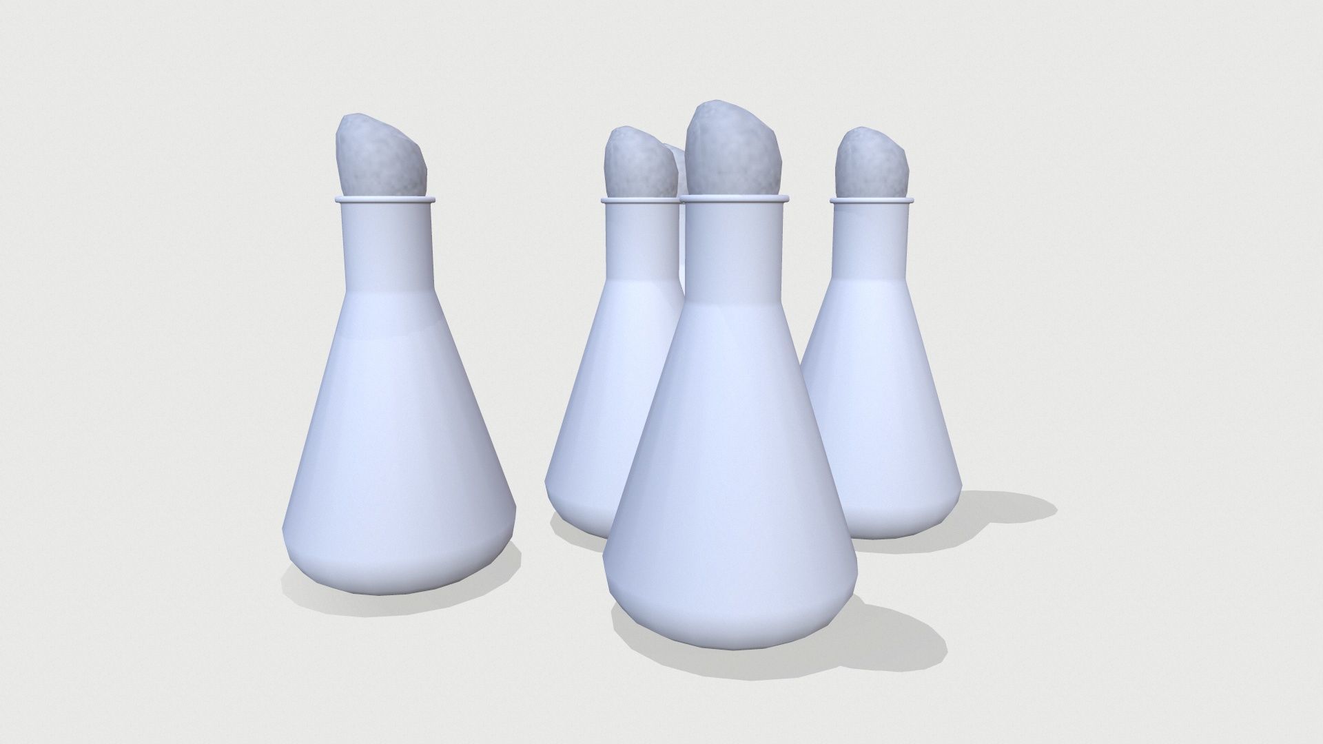 Flask Bottle Low-poly 3D model_3