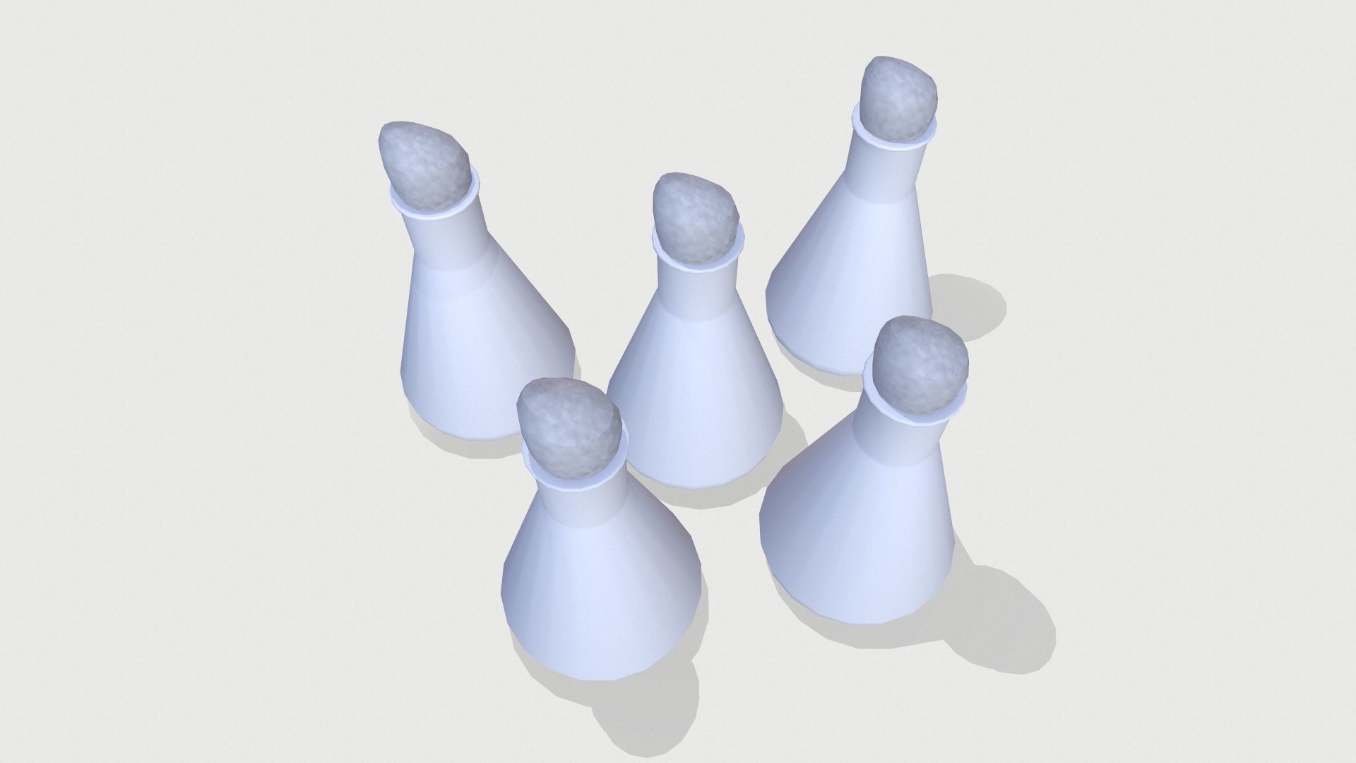 Flask Bottle Low-poly 3D model_5