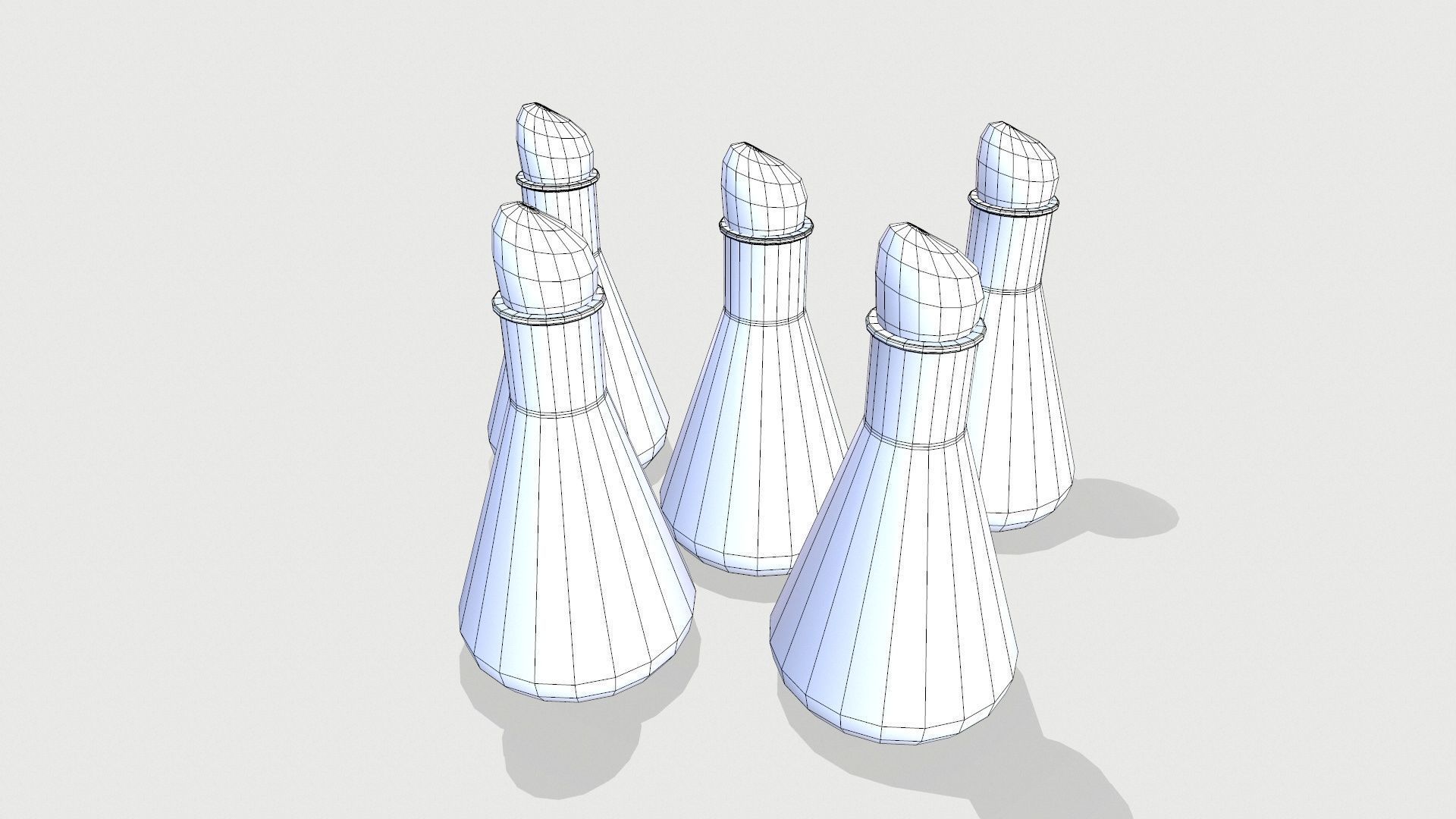 Flask Bottle Low-poly 3D model_9