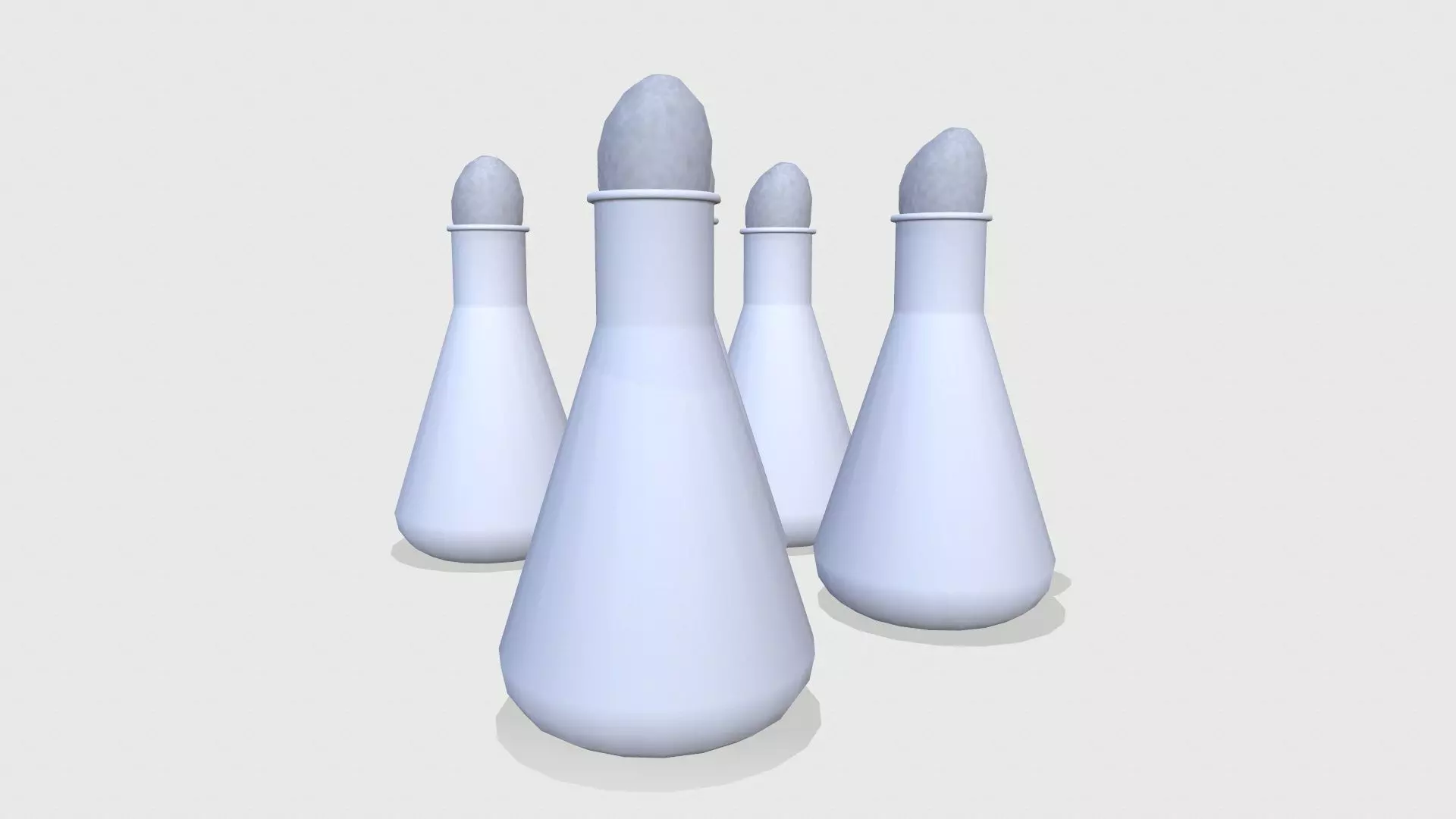 Flask Bottle Low-poly 3D model_0