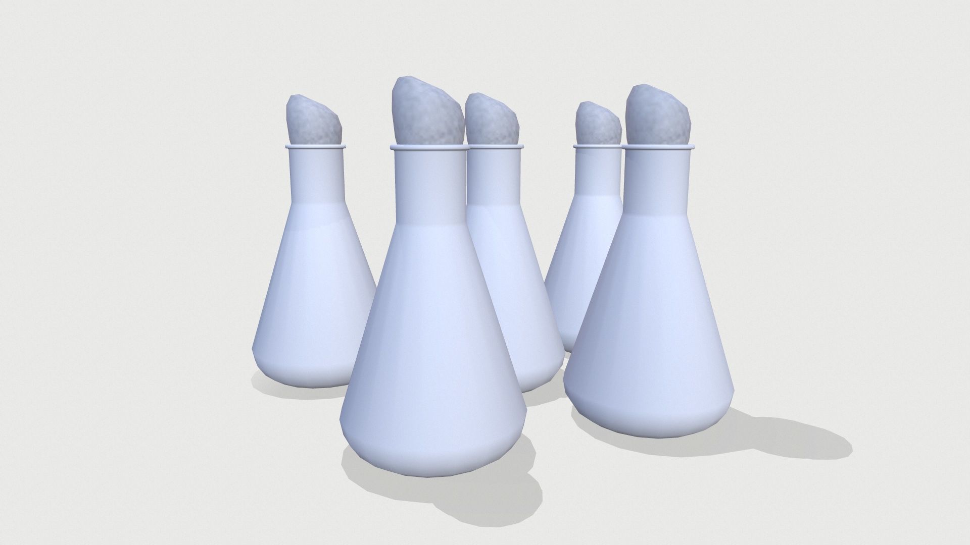 Flask Bottle Low-poly 3D model_4